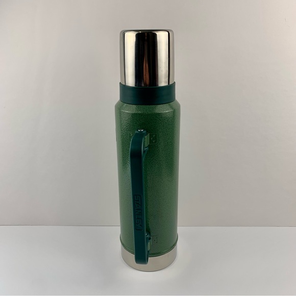 New STANLEY Green Stainless Steel XL 1.40Qt Classic Thermos Foldable Handle - Picture 12 of 15